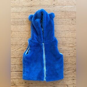 Lily & Dan hooded fuzzy fleece vest with bear ears